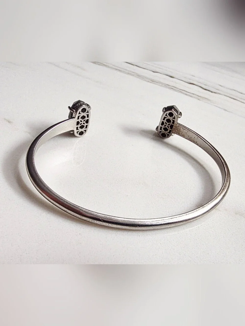 Kendra Scott Edie Drusy Silver Cuff bracelet
